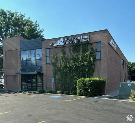 Brick exterior building with prominent signage
