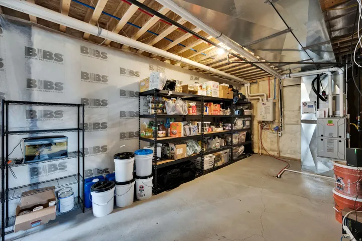 Storage/Utility Room with tankless water heater