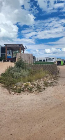 Curved retaining wall with a landscaped bed featuring natural stone accents and varied vegetation