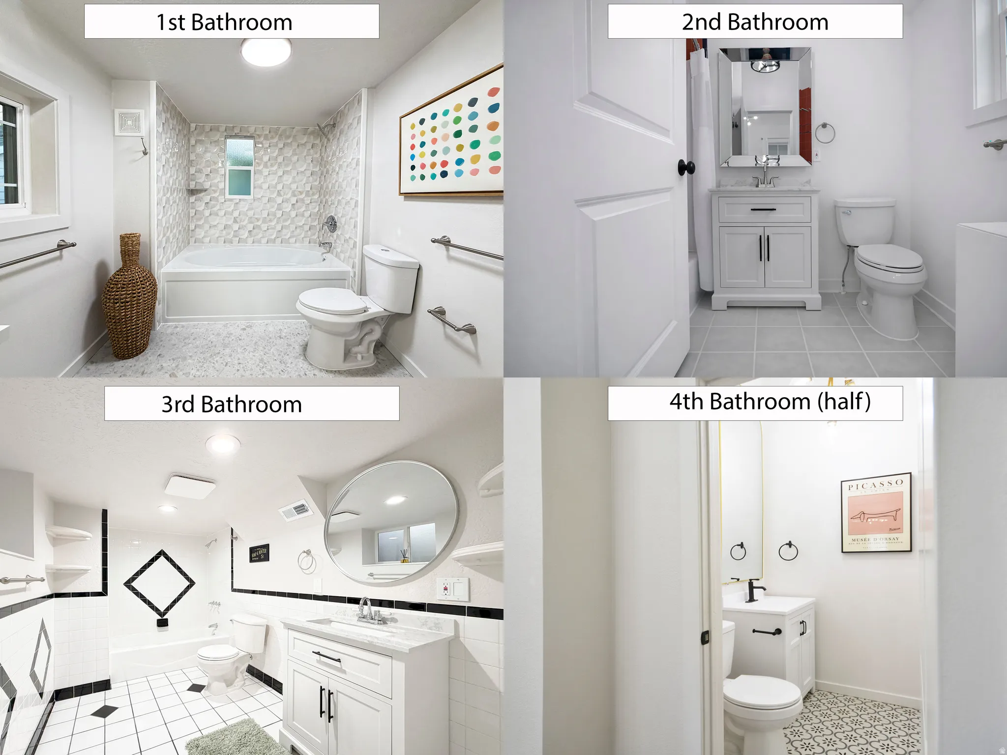Four bathrooms total! No waiting!
