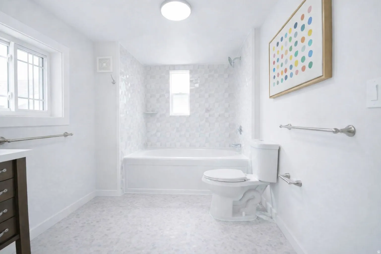 Full bathroom with elegant garden tub for primary bedroom 2.