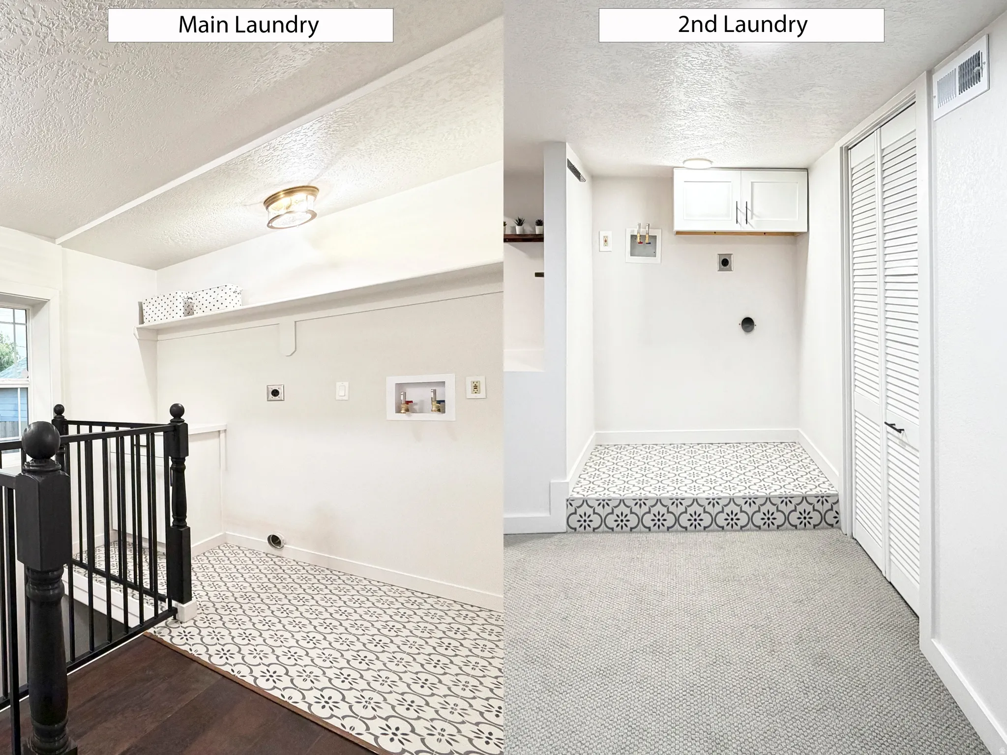 Two laundry areas. A rare feature.