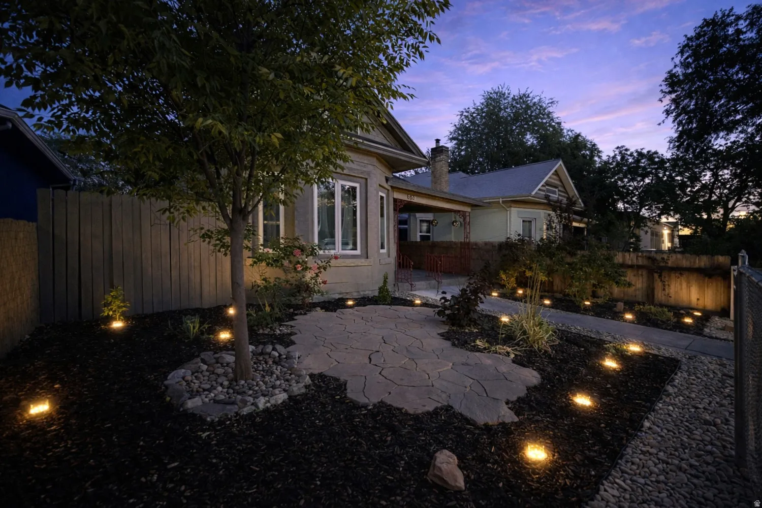 Updated Victorian in excellent location. Low-maintenance front garden area with solar accent lighting.
