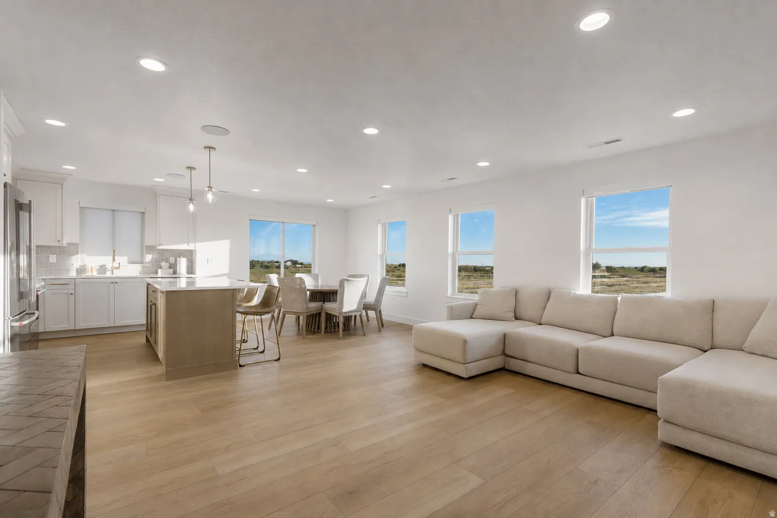 ADU kitchen and family room