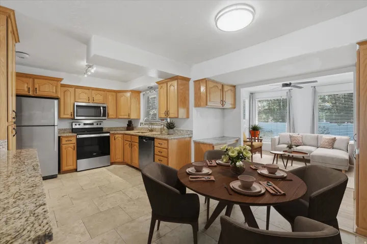 kitchen, Sunroom virtually staged