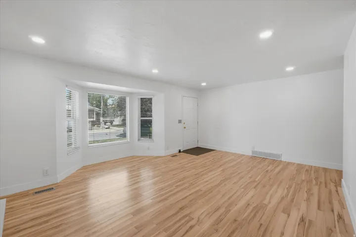 Bay window exposing natural light.