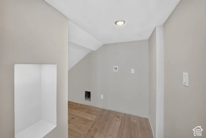 Where the downstairs kitchen fridge will be located.