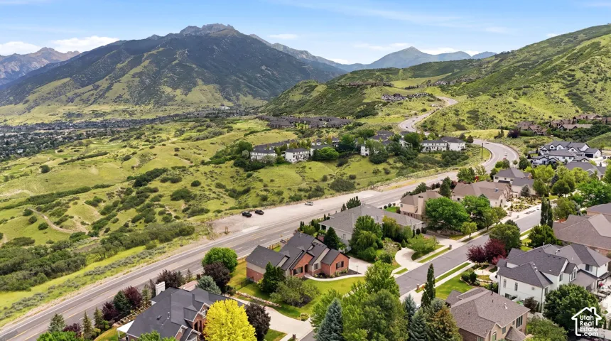 Residential community featuring a variety of architectural styles, mature trees, and a winding street layout