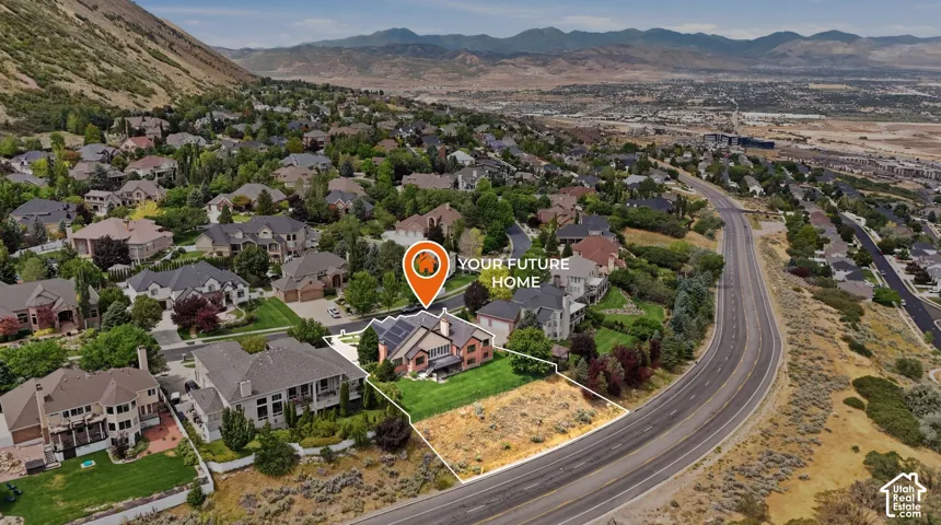 Expansive property featuring a two-story residence with a brick exterior, a manicured lawn, and solar panels