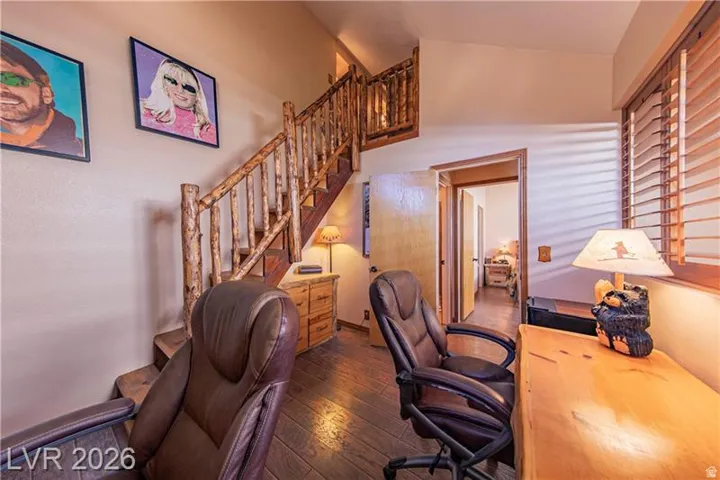 Wood-finish flooring throughout