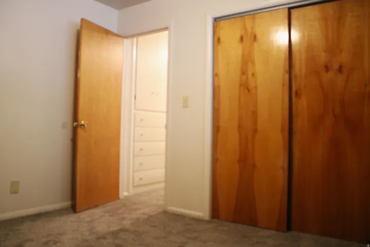 Bedroom with ample closet space.