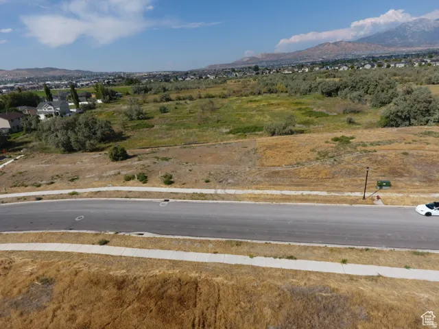 Expansive undeveloped land parcel featuring a paved street frontage and concrete sidewalks