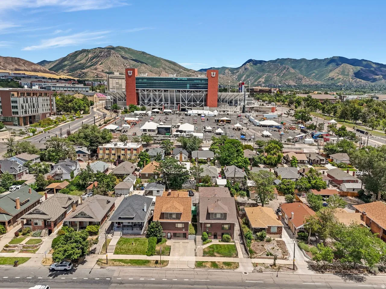Conveniently located a block west of the University of Utah parking lot and a half a block to TRAX.