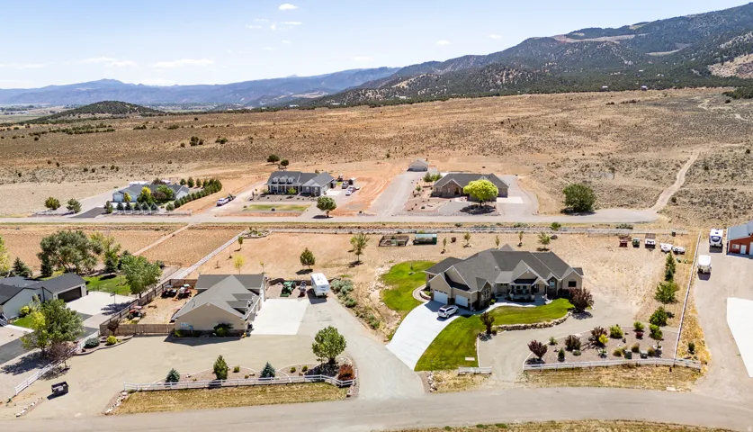 Expansive desert landscape with scattered residential properties