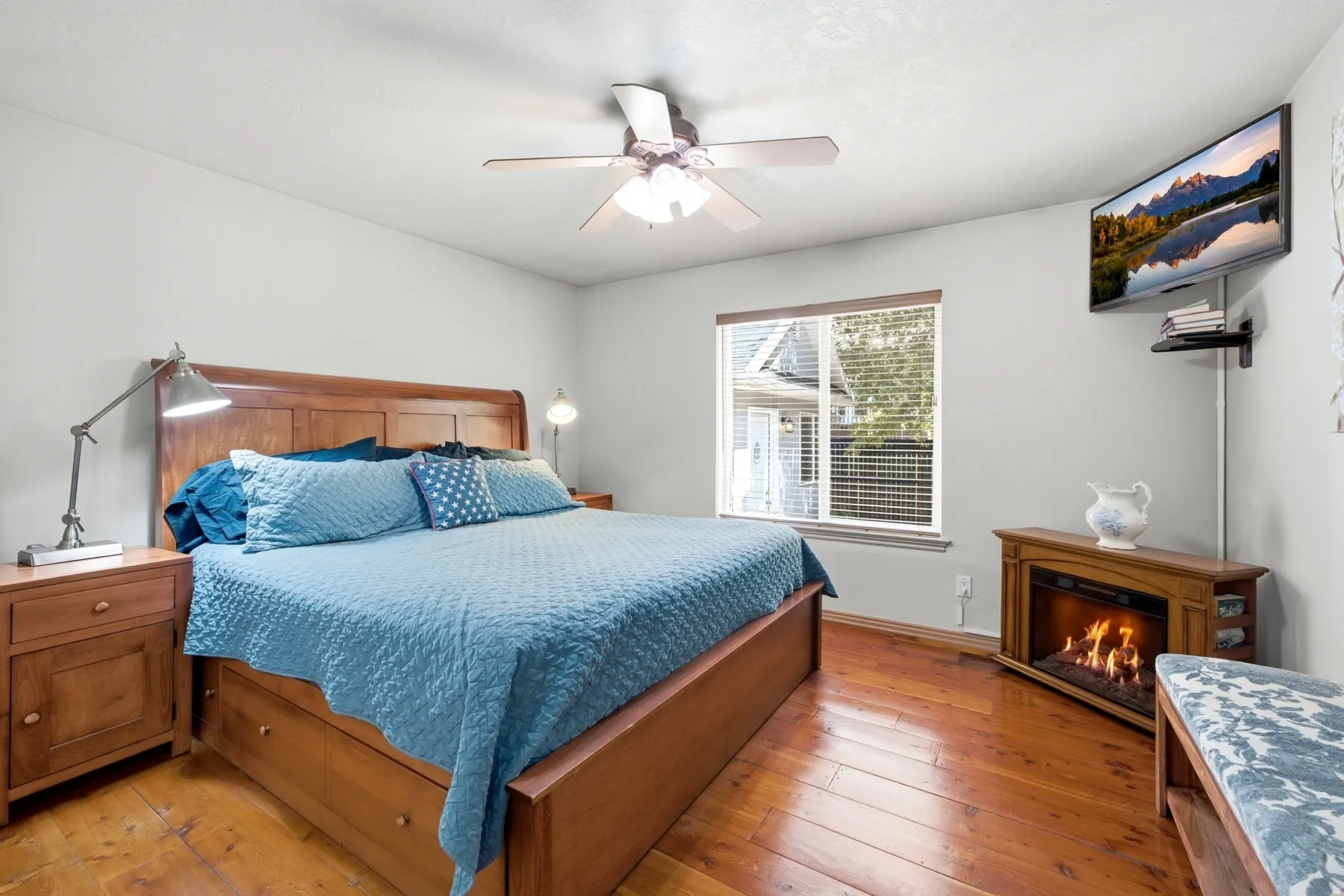 Primary Suite with Wood-finish flooring throughout