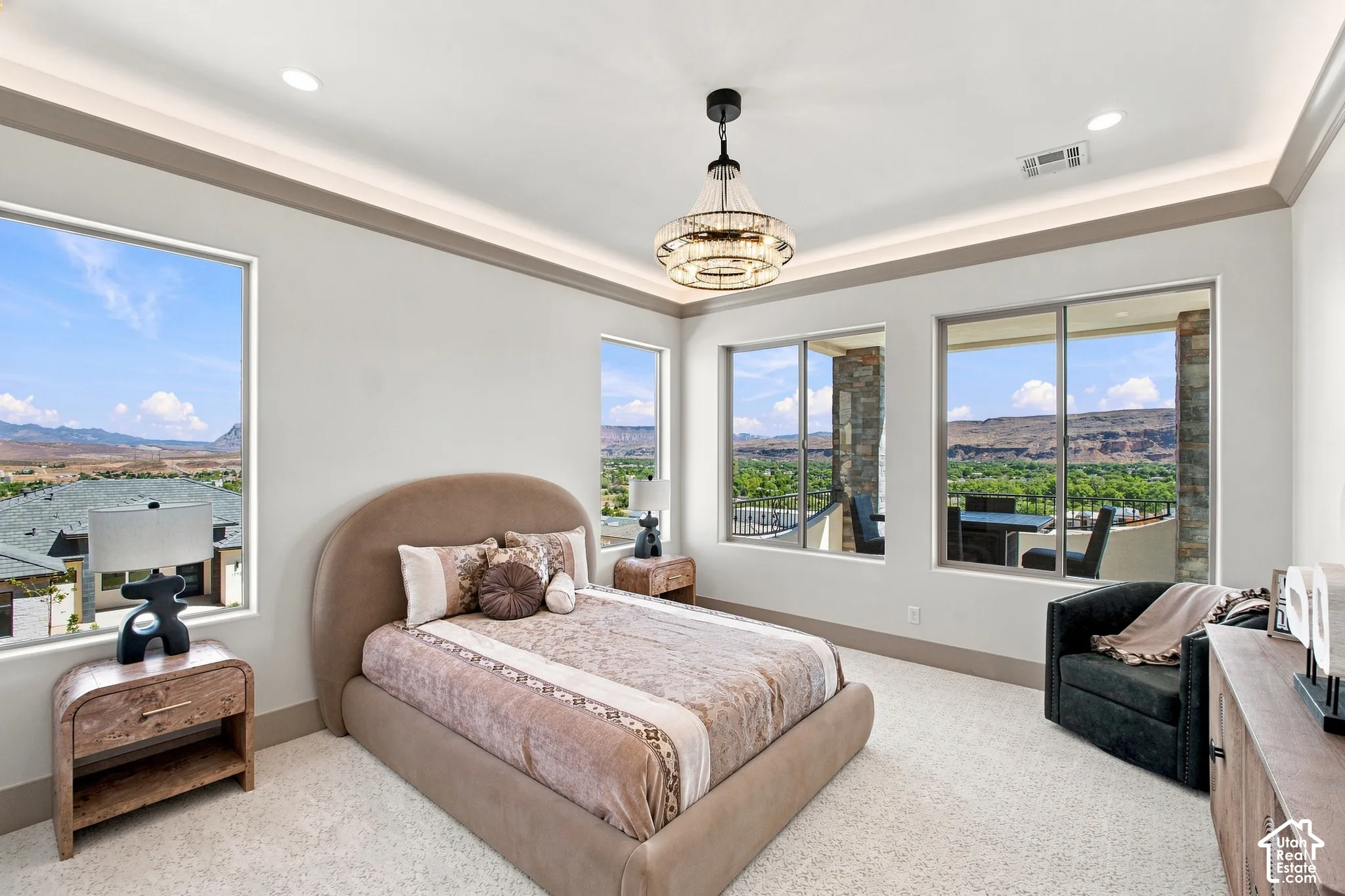 Cove lighting accentuates ceiling details