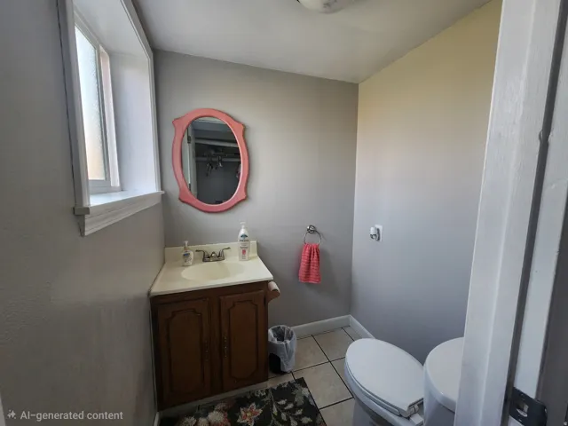 1/2 bath off the laundry room.