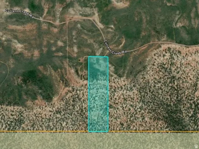 Aerial Map. Indicating the parcel of land and its relationship to Current Creek Rd