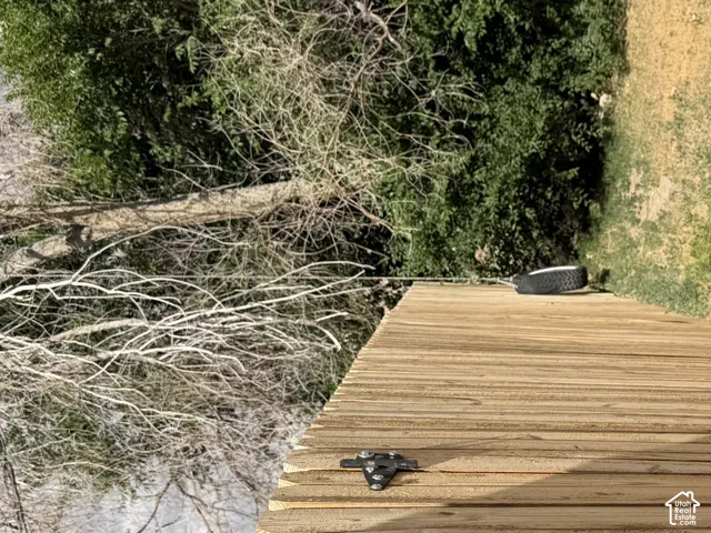 Wood privacy fencing with black hardware
