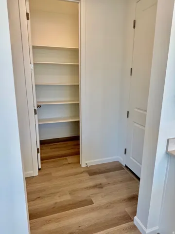 Large walk-in pantry next to the kitchen.