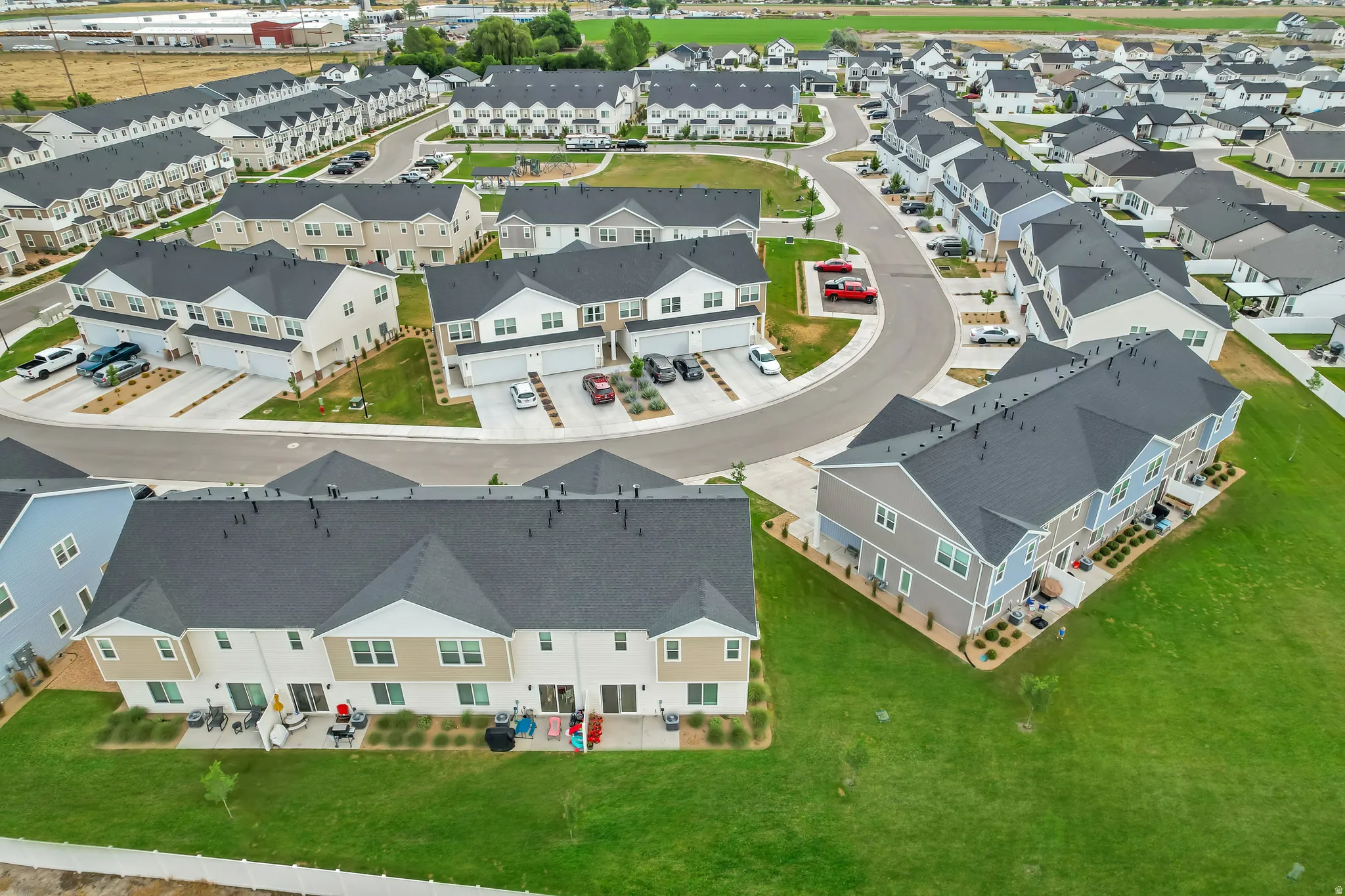 Aerial perspective of development
