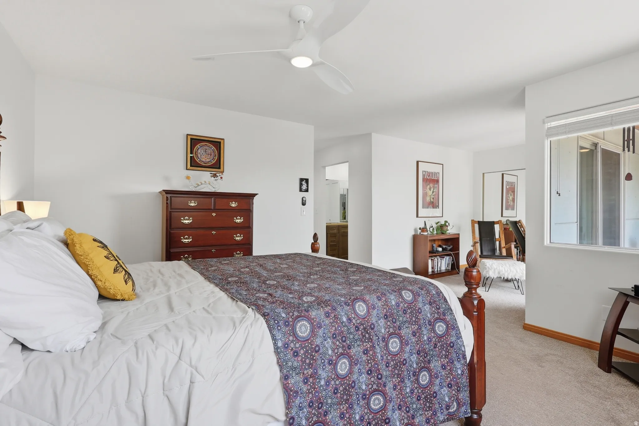 Beautiful, spacious primary suite with adjoining flex space (office/den/studio)