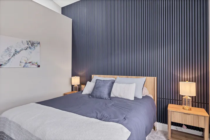 Accent wall featuring vertical paneling