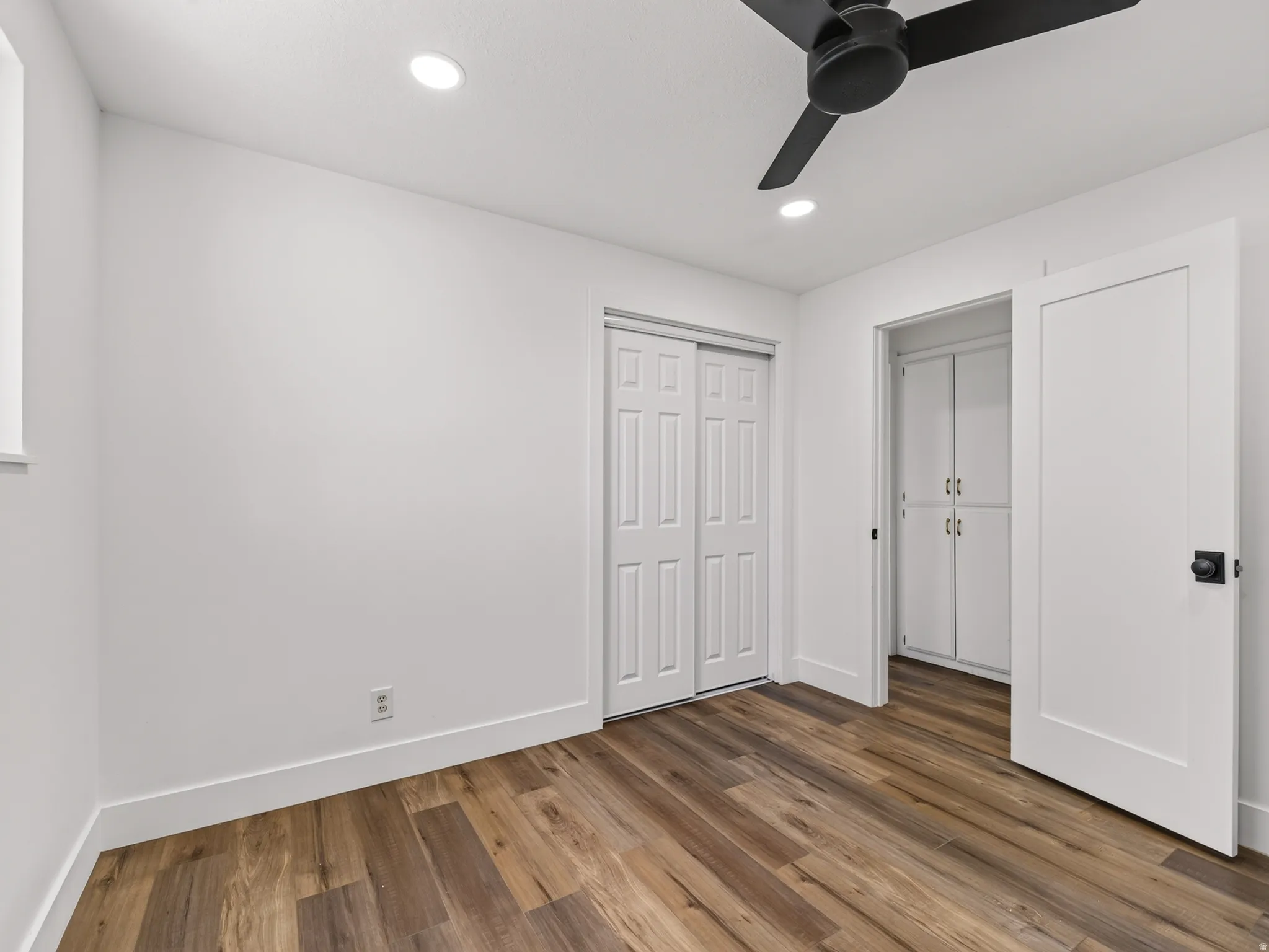 One of three basement bedrooms