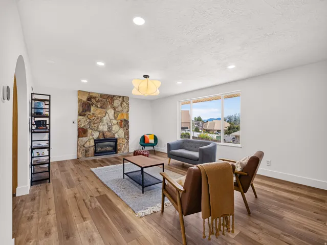 Cozy living room with lots of natural light