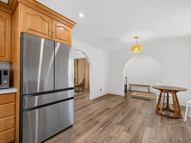 Kitchen is open to rest of living space