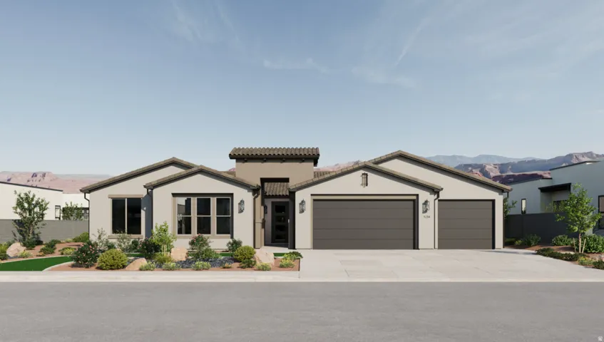 *Rendering* The Atlas II Floorplan - Spanish Color Scheme D Elevation