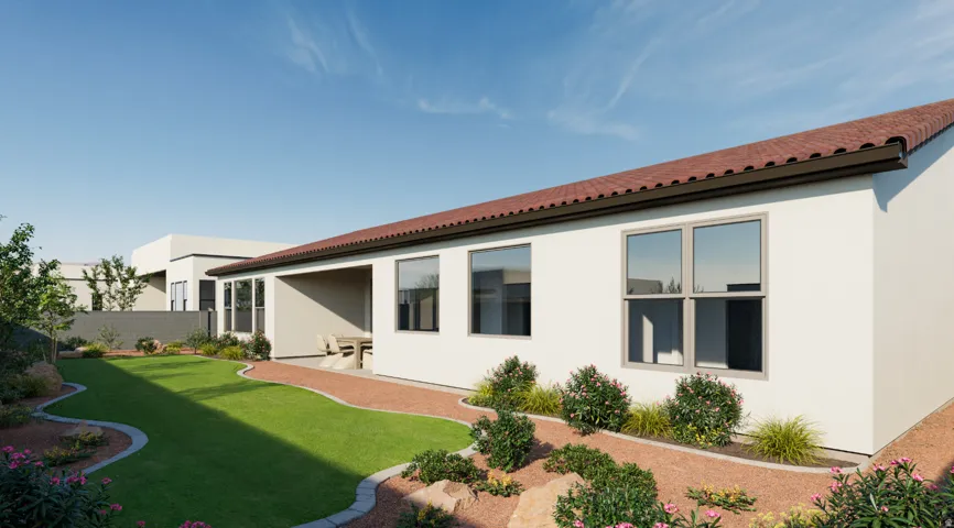 *Rendering* The Atlas II Floorplan - Spanish Color Scheme A Elevation