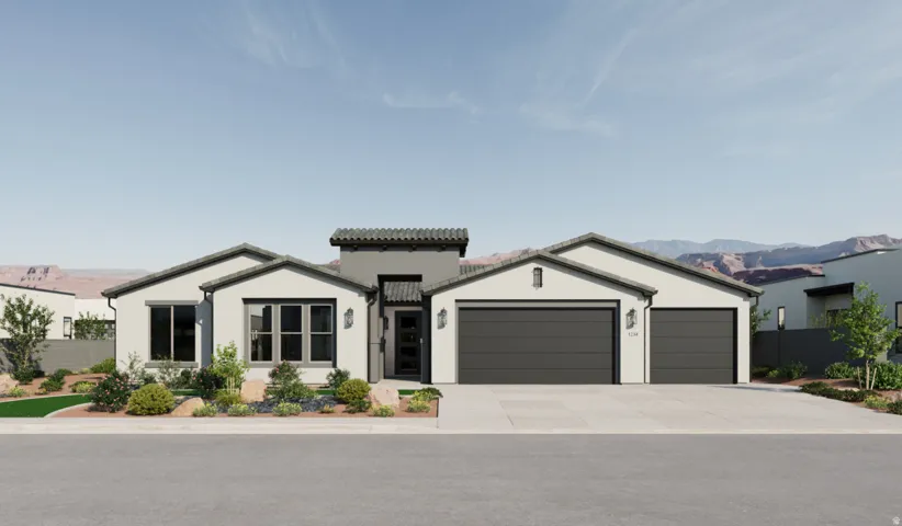 *Rendering* The Atlas II Floorplan - Spanish Color Scheme B Elevation