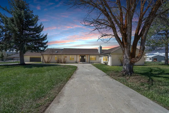 Single-story residence featuring a concrete driveway and an attached two-car garage