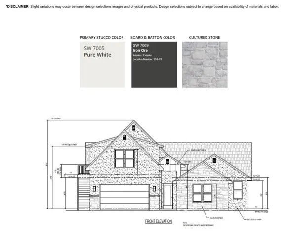 Scheduled exterior colors and finishes