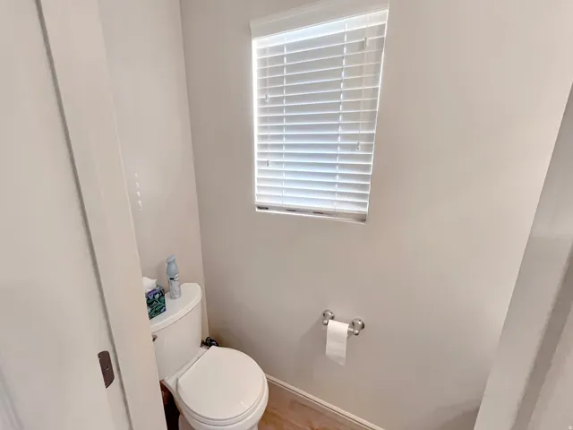 Convenient main level powder bathroom