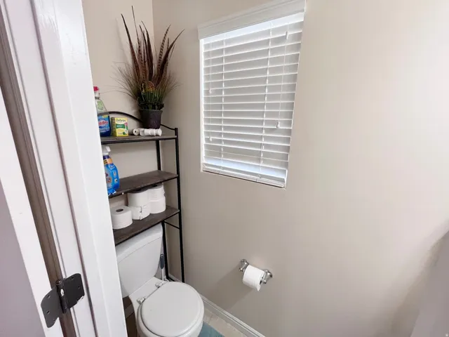 Convenient main level powder bathroom