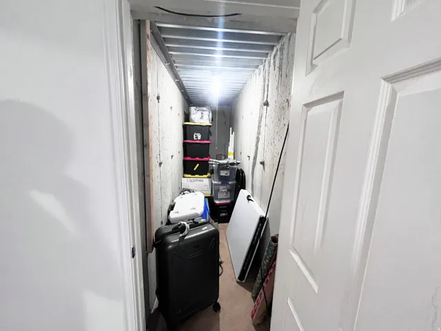 Basement storage room