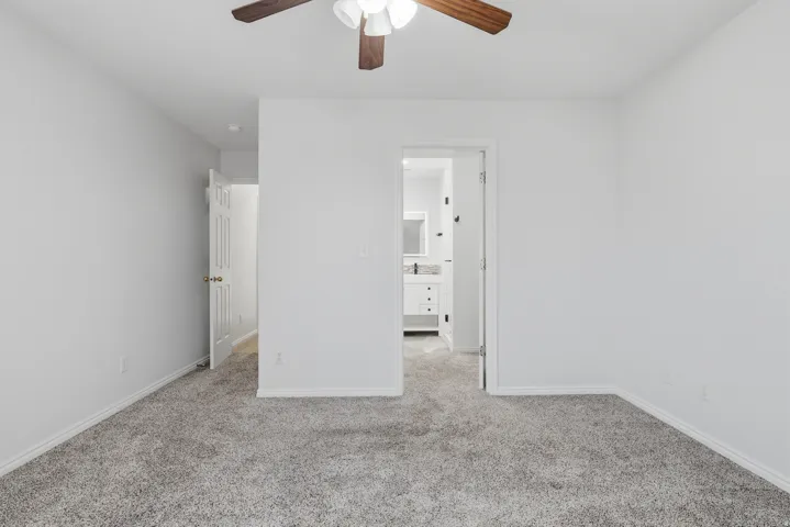 Plush grey carpeting