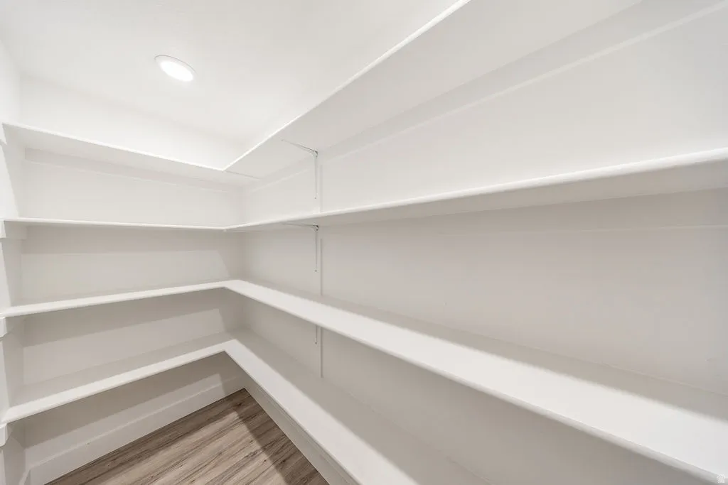 LARGE walk-in pantry.  Recessed lighting, and LVP flooring.
