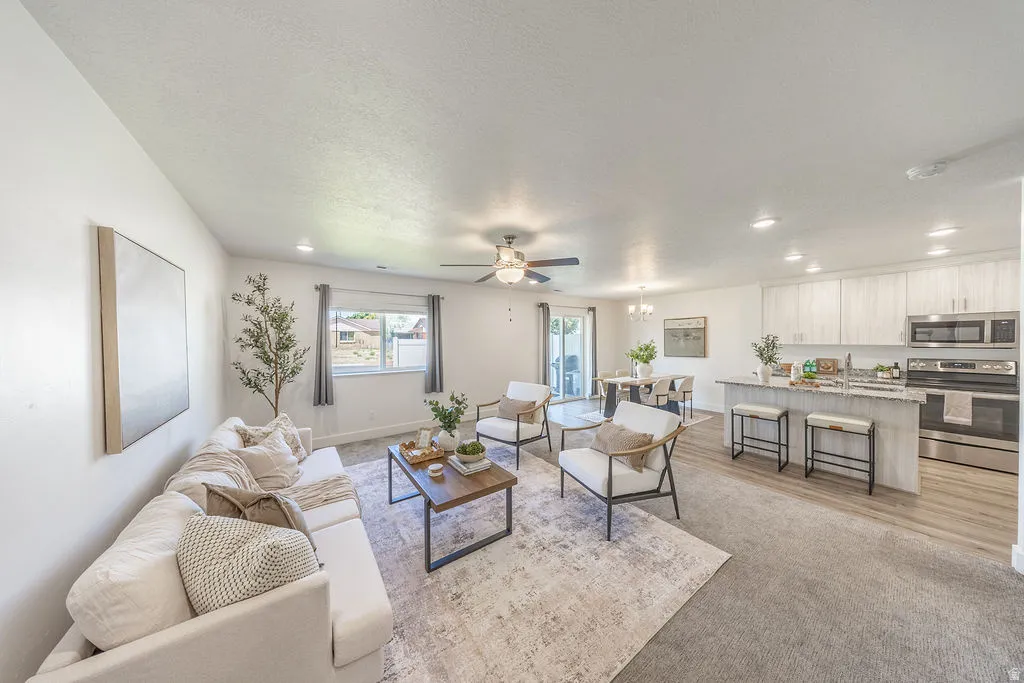 Open concept living area showing spaciousness.