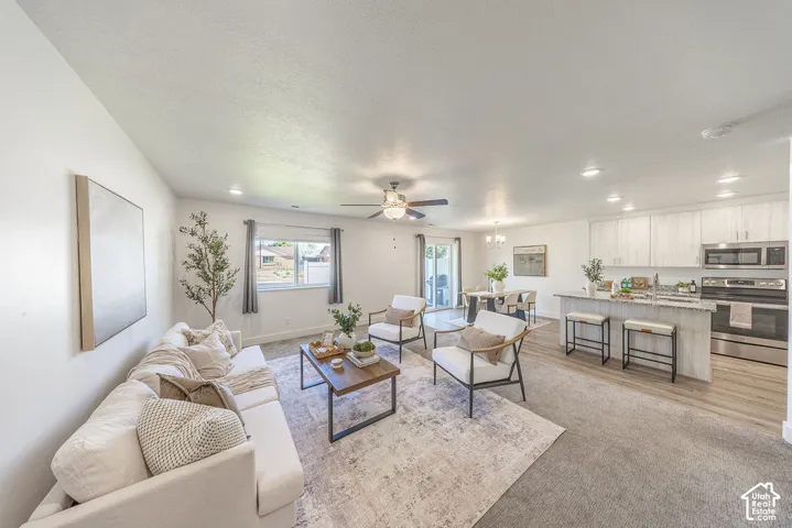 Open concept living area showing spaciousness.