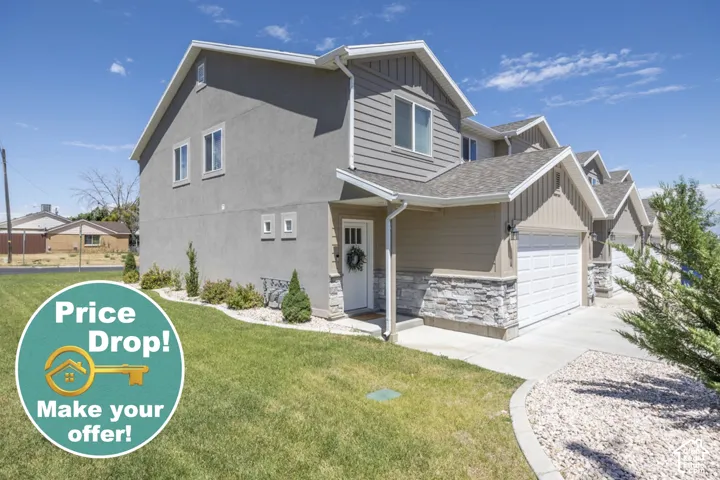 Contemporary exterior featuring stucco and horizontal siding