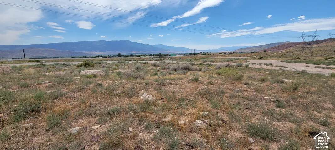 Expansive undeveloped land featuring natural desert vegetation, rolling terrain, and distant mountain ranges