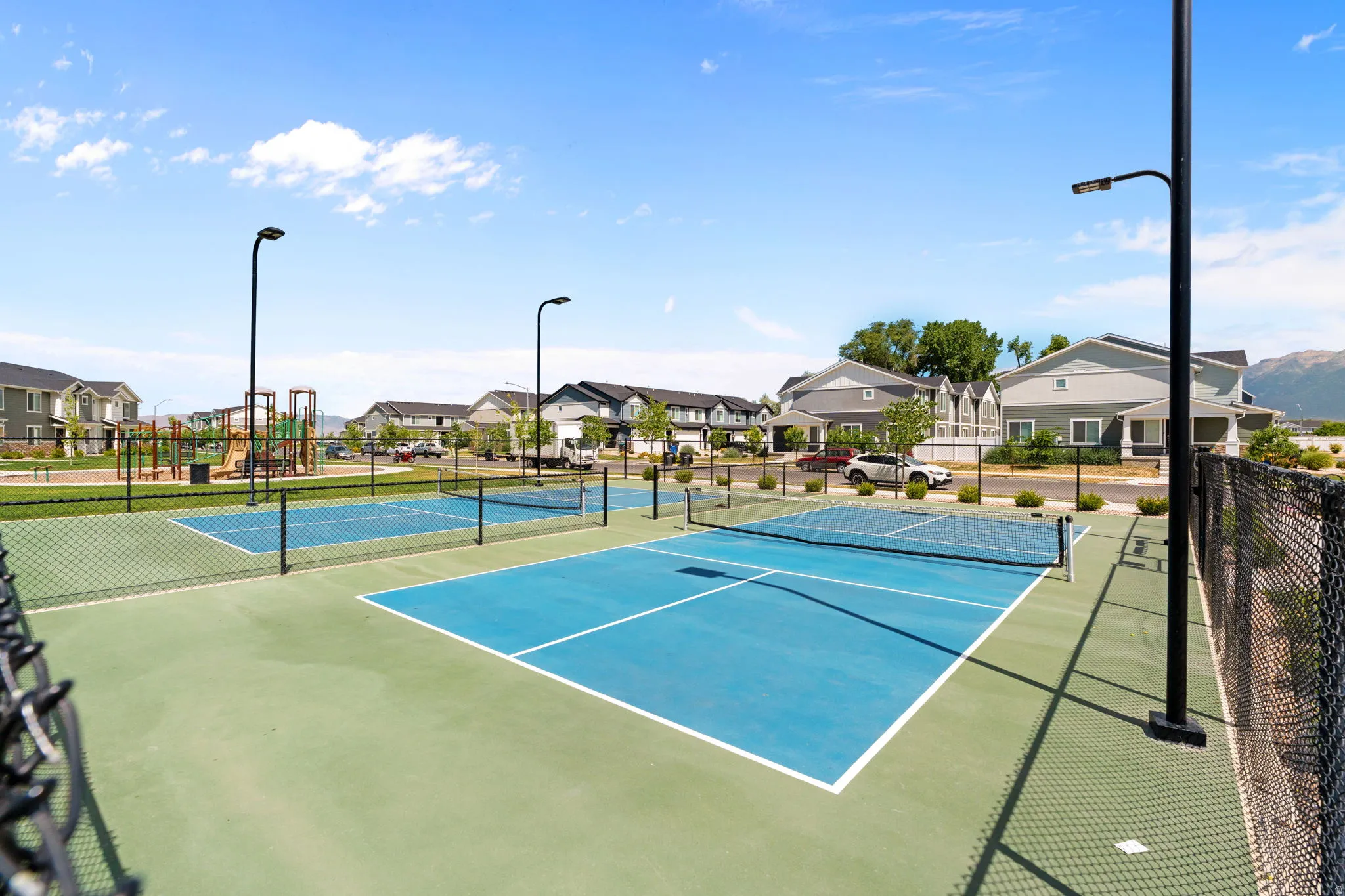 Fully lighted, twin pickleball courts!