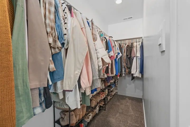 Large walkin closet.
