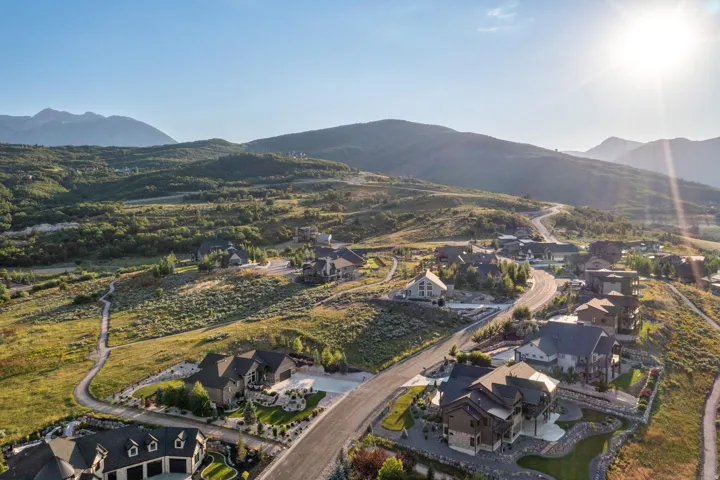 Mountainous terrain with residential properties