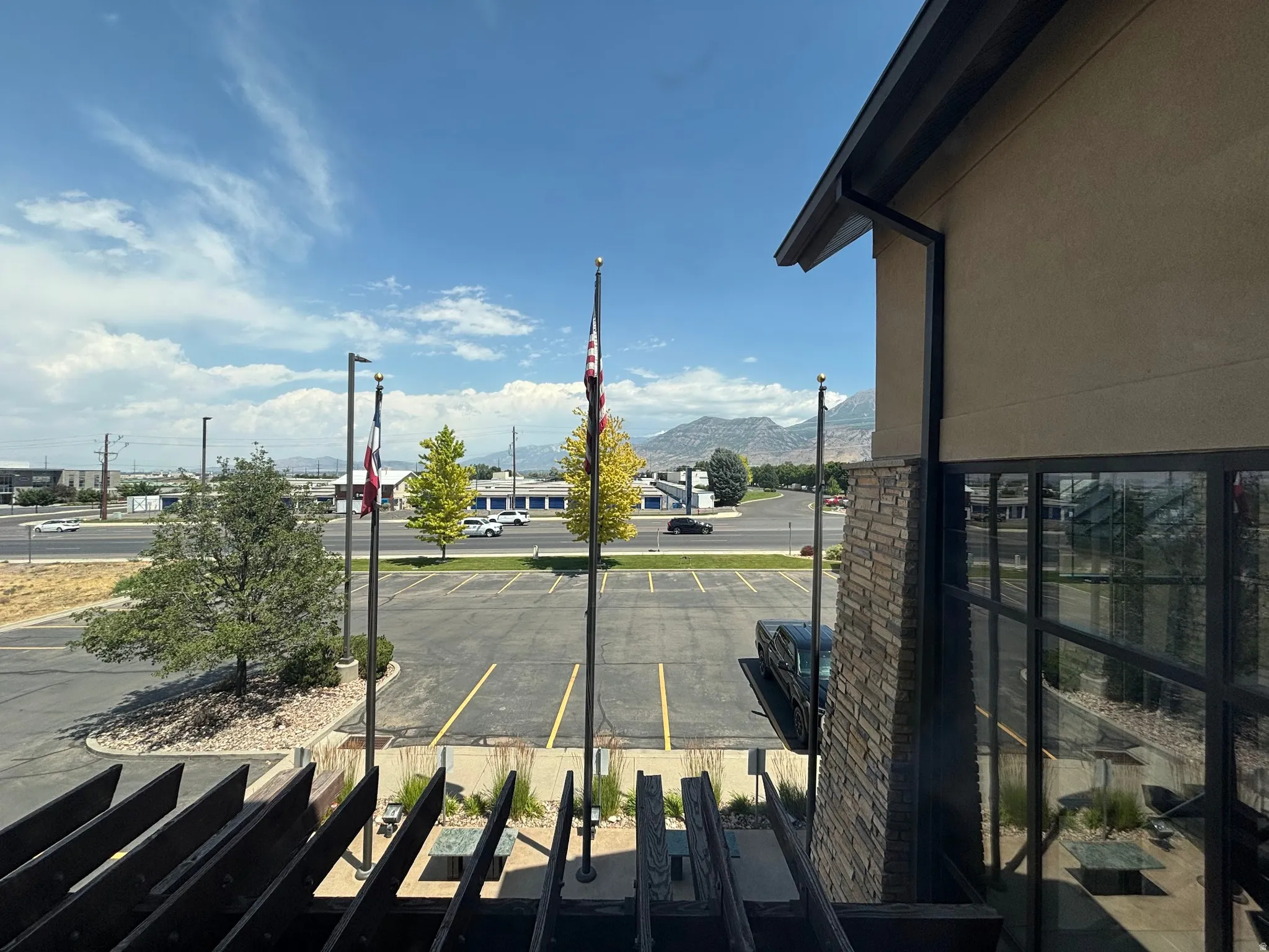View of the mountains from the office.