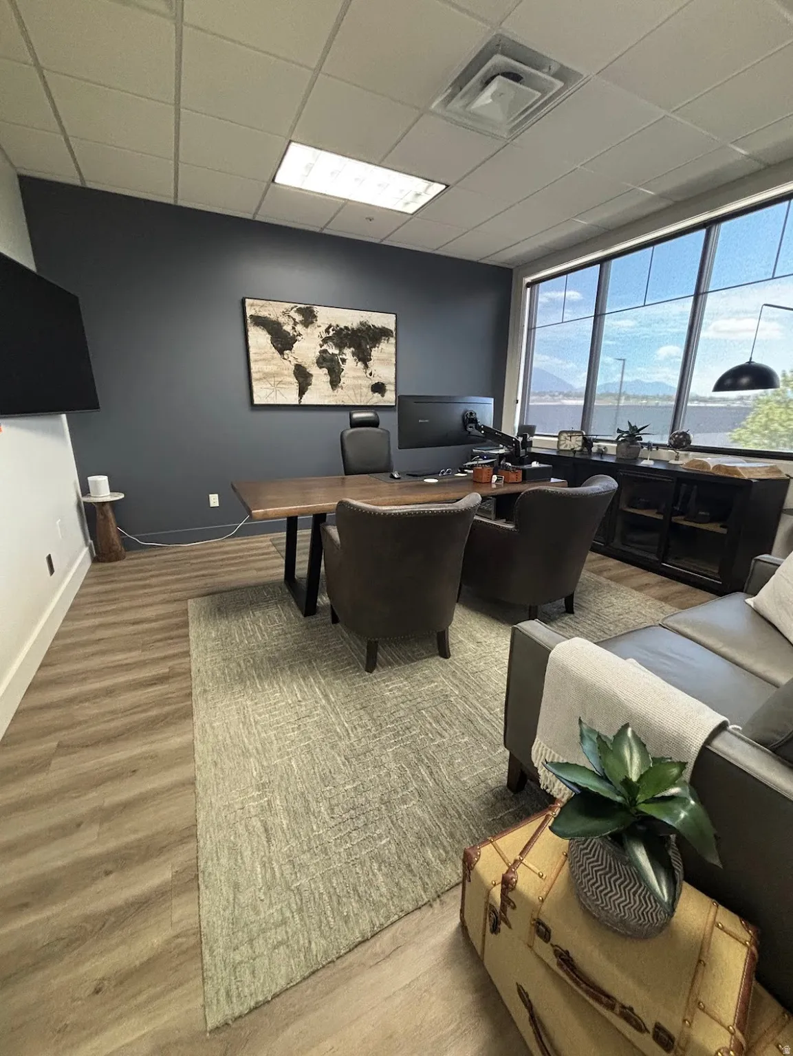 Large Executive Suite with lots of natural light and room.