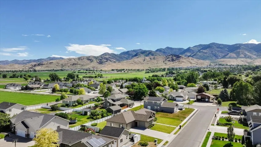 Residential neighborhood featuring detached homes and paved streets